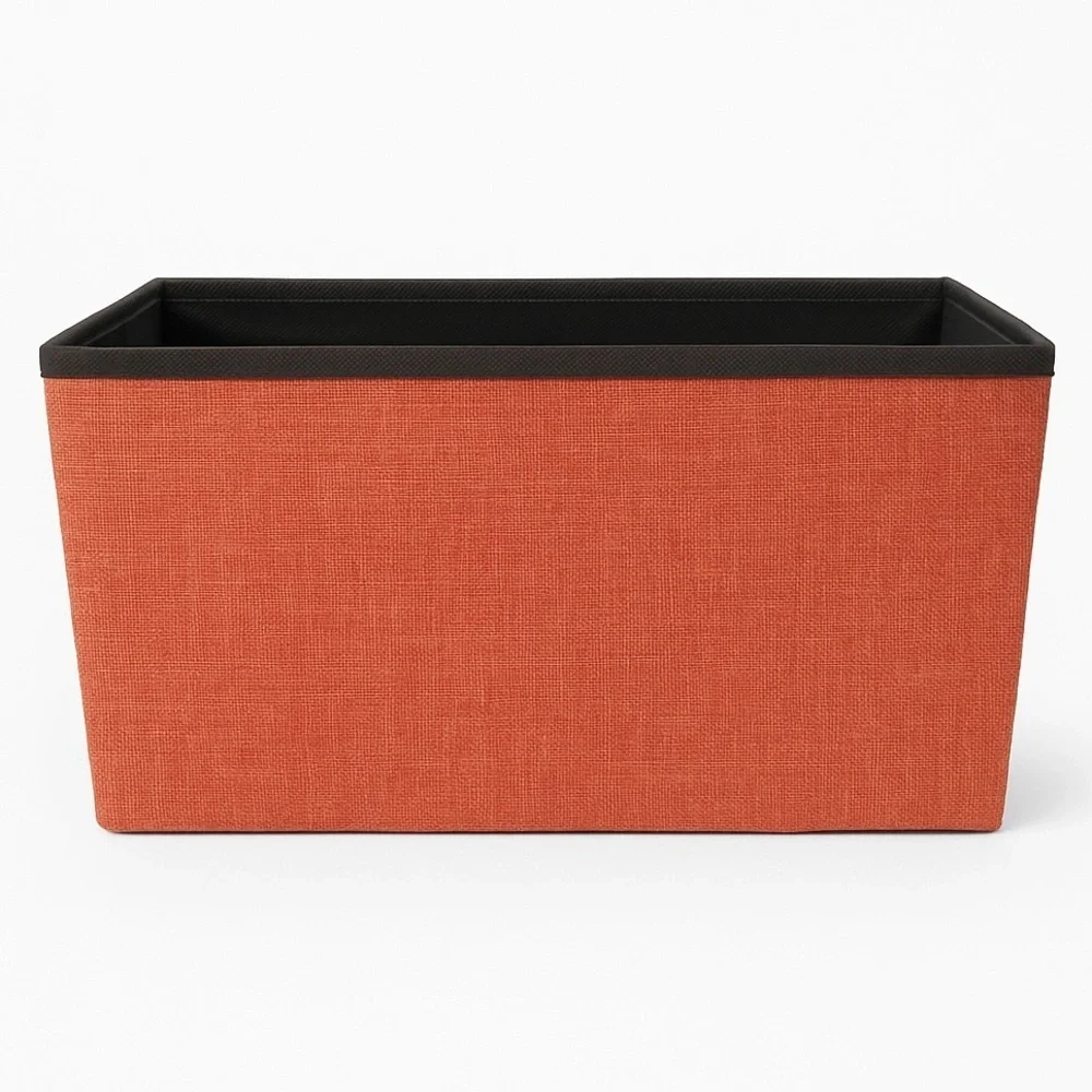 Woven Orange Storage Bin